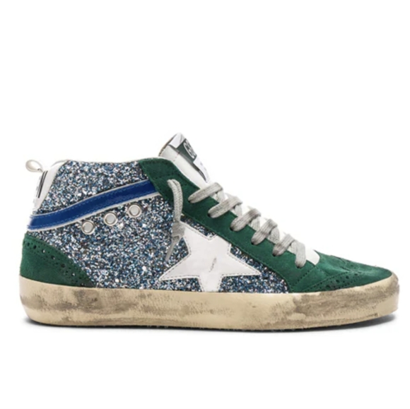🦄RARE💚Golden Goose💚Silver Glitter MidStar Sneakers 37 - Picture 2 of 15